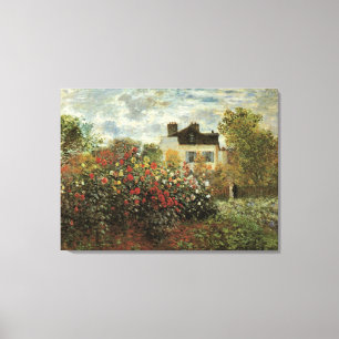 Monets Garten in Argenteuil von Claude Monet Leinwanddruck