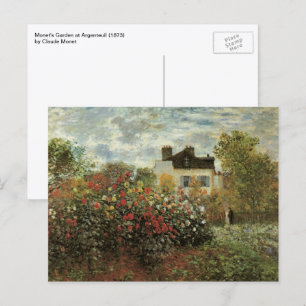 Monets Garten in Argenteuil von Claude Monet Postkarte