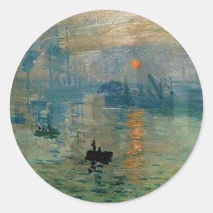 Monets Impression Sonnenaufgang (soleil levant) - Runder Aufkleber