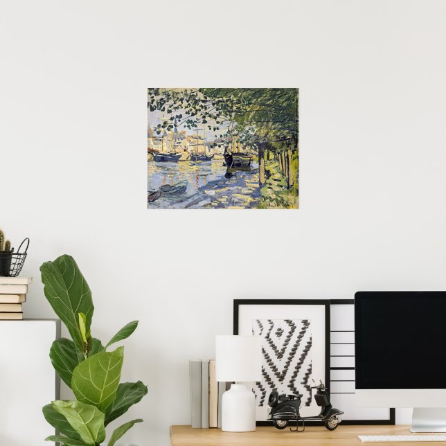 Monets Kunstwerk, Seine in Rouen, Poster (Heimbüro)