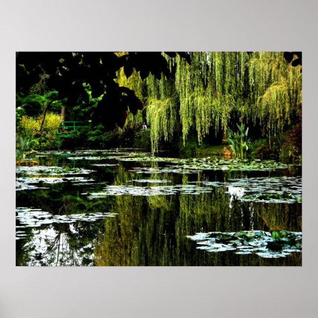 Monets Lily Pond with Willows, Giverny, Frankreich Poster (Vorne)