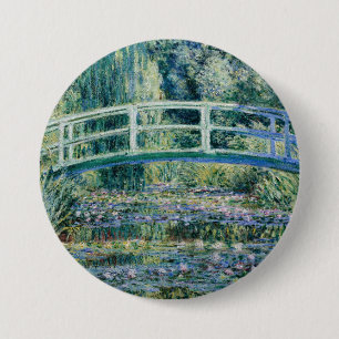 Monets Seerosen und Japanische Brücke Button