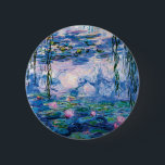 Monets Wasser-Lilien Button<br><div class="desc">Monets Wasser-Lilien. 
Besichtigen Sie bitte meinen Speicher für interessanteren Entwurf und mehr Farbeauserlesenes => zazzle.com/iwheels*</div>