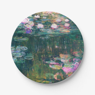 Monets Wasser-Lilien Pappteller