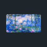 Monets Water Lilies Adressaufkleber<br><div class="desc">Monets Wasserlilien. Bitte besuchen Sie mein Geschäft für mehr interessantes Design und mehr Farbwahl. => zazzle.com/iwheels*</div>
