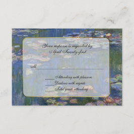Monets Water Lilies UAWG Response Card RSVP Karte