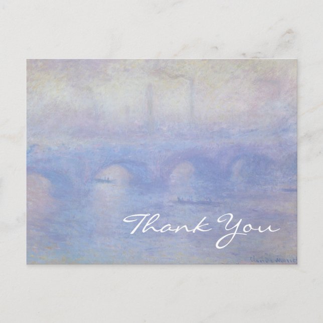 Monet's Waterloo Bridge Postkarte (Vorderseite)