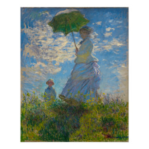 Monet's Women with Parasol Poster