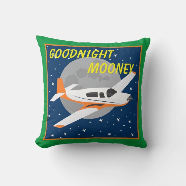 Money Airplane Pillow, Goodnight Money Kissen (Vorderseite)