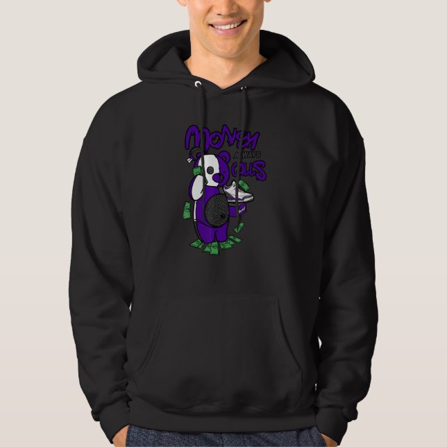 Money Always Calls Bear Dripping Matching Dark Iri Hoodie (Vorderseite)