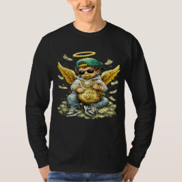 Money Angel Street Style Langarm-Shirt T-Shirt