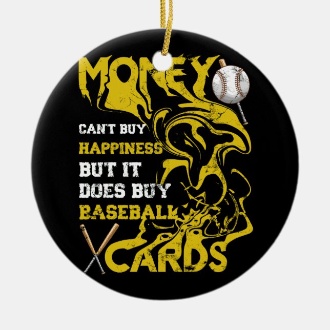 Money Cant kaufen glückliche SportBaseball Card Co Keramik Ornament (Vorne)