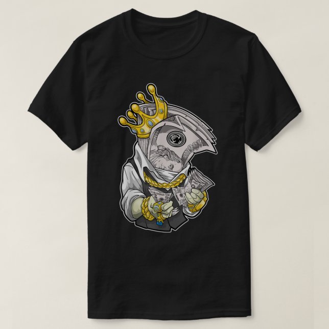 Money Crown Rich Dollar HipHop Cash T-Shirt (Design vorne)