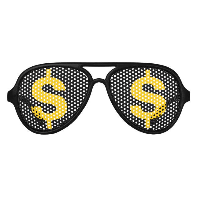 Money Dollarzeichen in den Augen Party-Schattierun Sonnenbrille (Vorderseite)