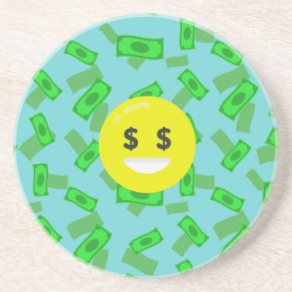money eyed emoji getränkeuntersetzer