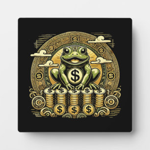 Money Frog, Lucky Toad, Jin Chan - Erfolg Glück Fotoplatte