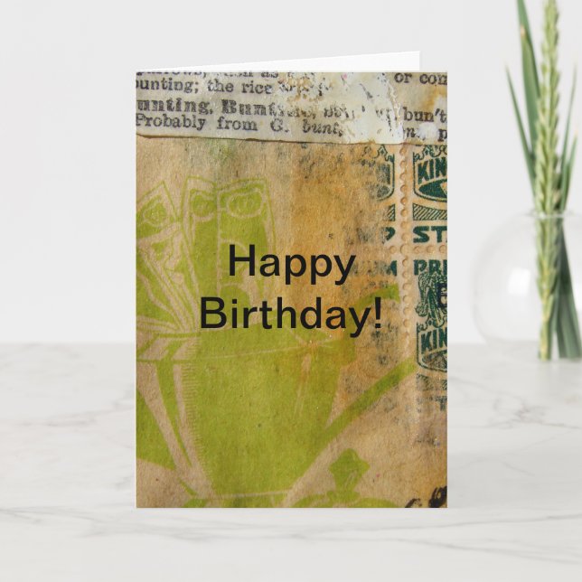 Money Happy Birthday Karte (Vorderseite)