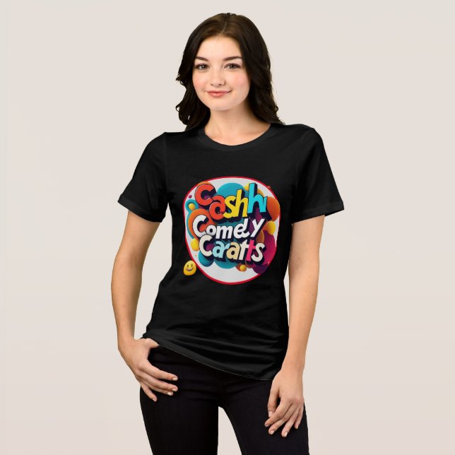 "Money Laughs Sparkle" Tri-Blend Shirt (Vorderseite voll)
