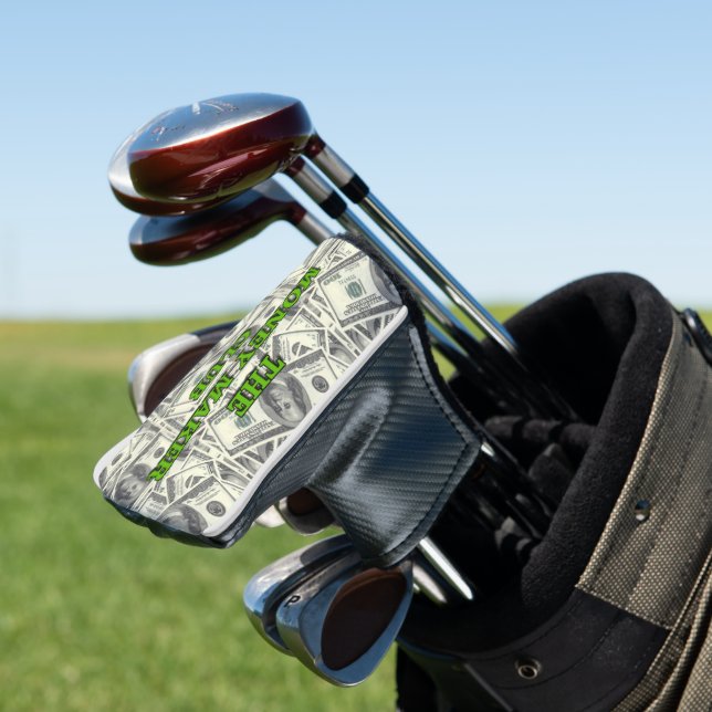 "Money Maker Club" Putter Head Cover Golf Headcover (In Situ)