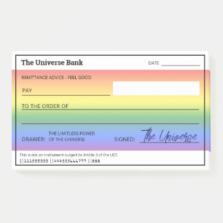 Money Manifestation Rainbow Blank Karo Post-it Klebezettel