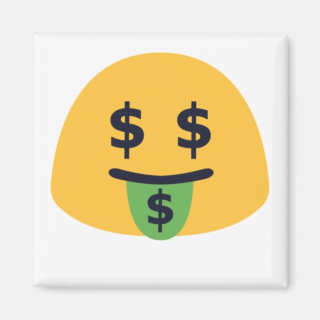 Money Mouth Emoji Magnet (Vorne)