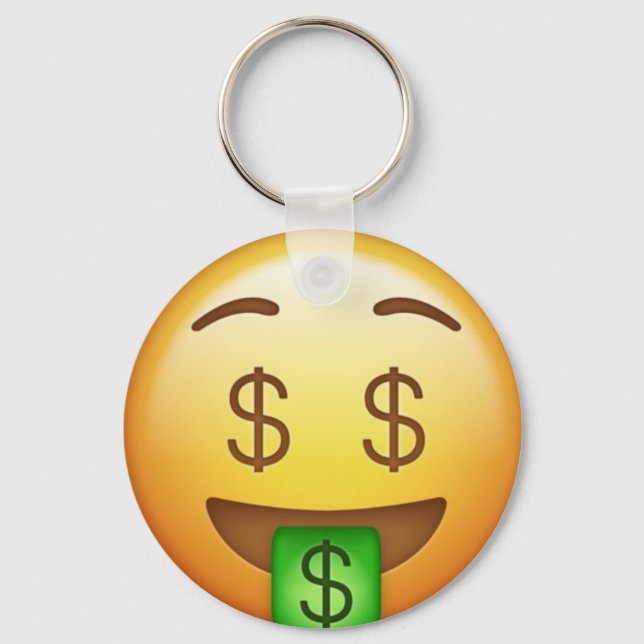 Money Mouth Unglaublich witzig Emoji Schlüsselanhänger (Vorderseite)
