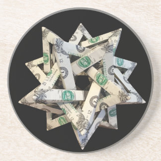 Money Origami Five Intersecting Tetrahedra Getränkeuntersetzer
