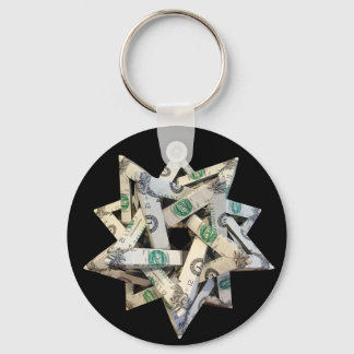 Money Origami Five Intersecting Tetrahedra Schlüsselanhänger