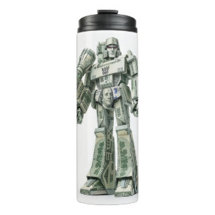 Money Origami Mega Tron Roboter Thermosbecher