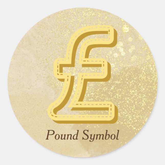 Money Reiki infused Yellow Pop Symbol Runder Aufkleber (Vorderseite)