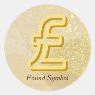 Money Reiki infused Yellow Pop Symbol Runder Aufkleber