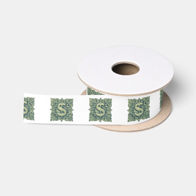 Money Symbol Ornament Satinband (Spule)