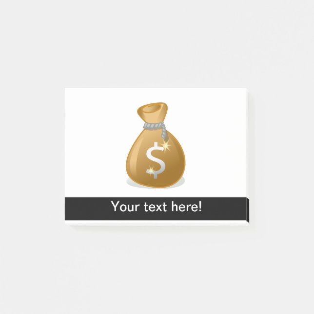 Money-Tasche-Clipart Post-it Klebezettel (Vorderseite)