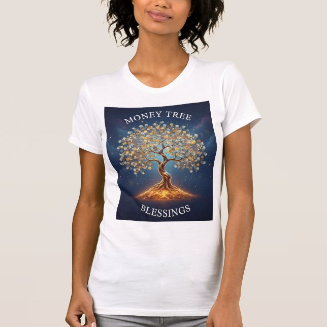Money Tree Blessings — Abundance Frequency  T-Shirt (Vorderseite)