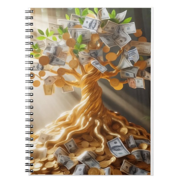 Money Tree Notebook Notizblock (Vorderseite)