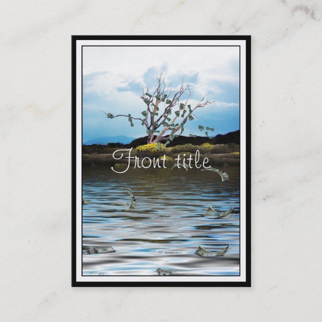 Money Tree on a Windy Day Visitenkarte (Vorderseite)