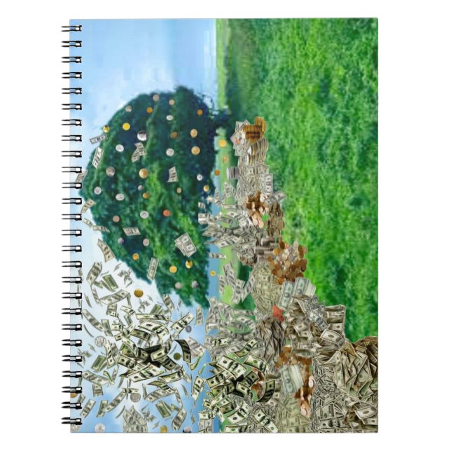 Money Tree Spiral Notebook Notizblock (Vorderseite)