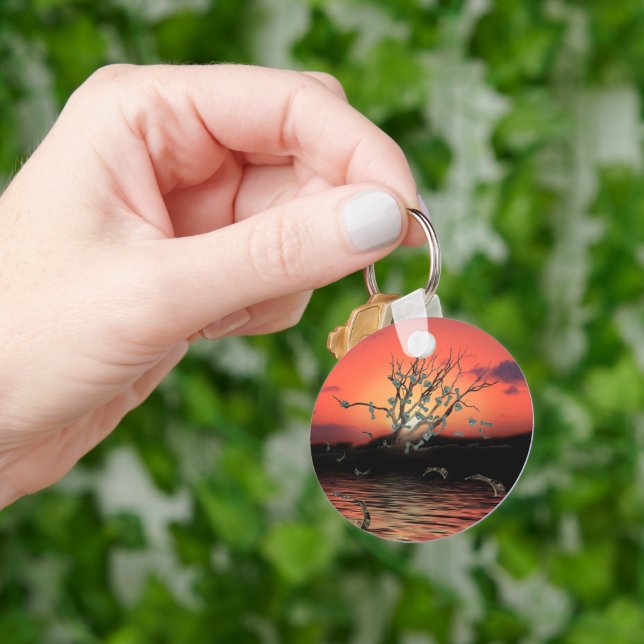 Money Tree With Dollar Bills Schlüsselanhänger (Hand)