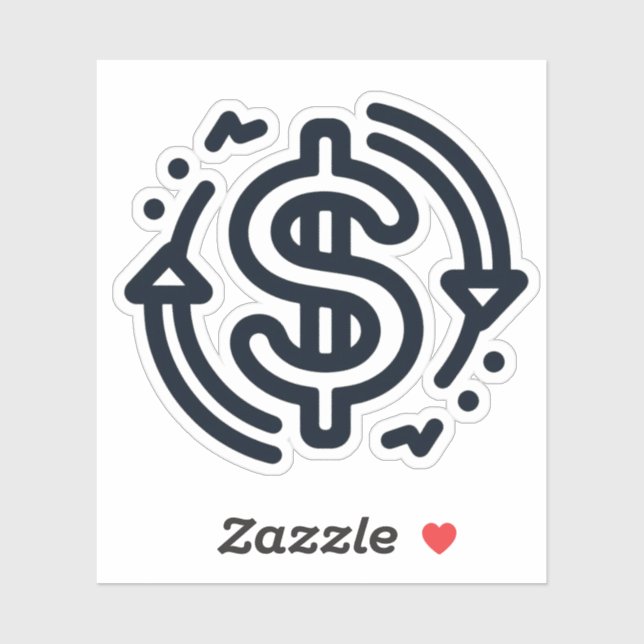Money Vinyl Sticker - Dollar Signature Art Decal (Blatt)