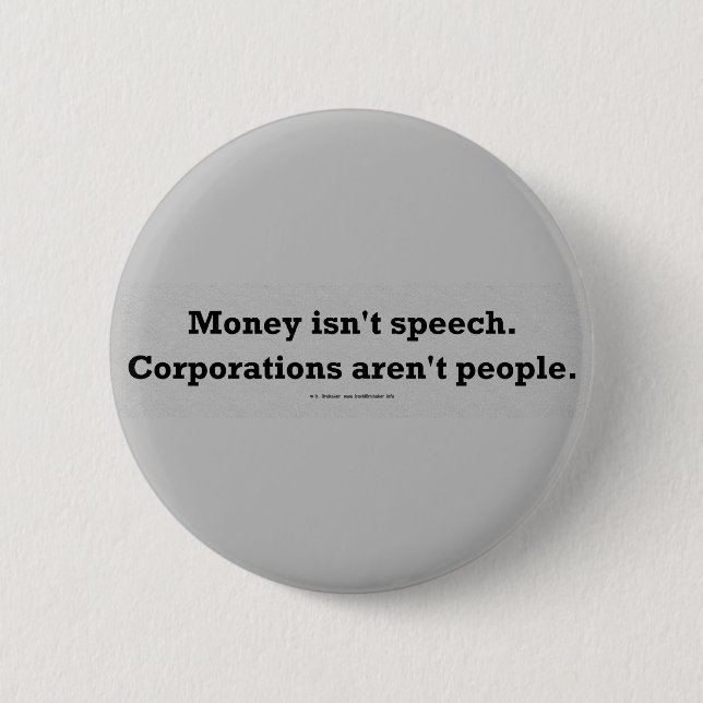 MoneySpeechCorpPerson Button (Vorderseite)