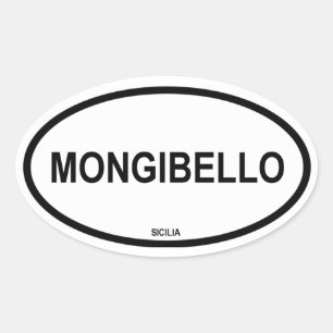 MONGIBELLO OVALER AUFKLEBER