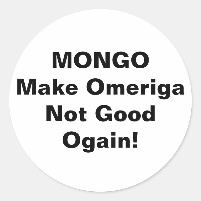 MONGO drumpf Jeff Hankamer Artjunkhaus Comic Arts Runder Aufkleber (Vorderseite)