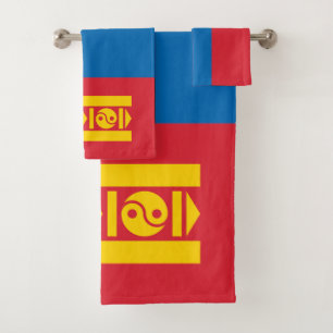 Mongolei-Flagge Badhandtuch Set
