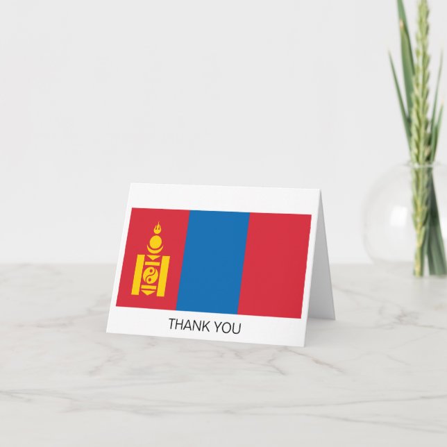 Mongolei-Flagge Dankeskarte (Vorderseite)