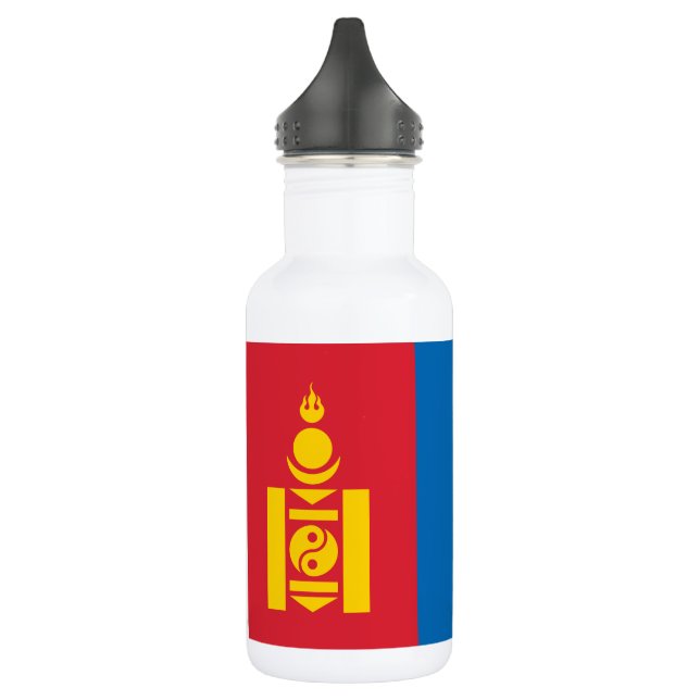 Mongolei-Flagge Edelstahlflasche (Links)