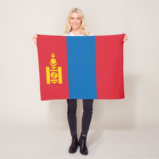 Mongolei-Flagge Fleecedecke (Beispiel)