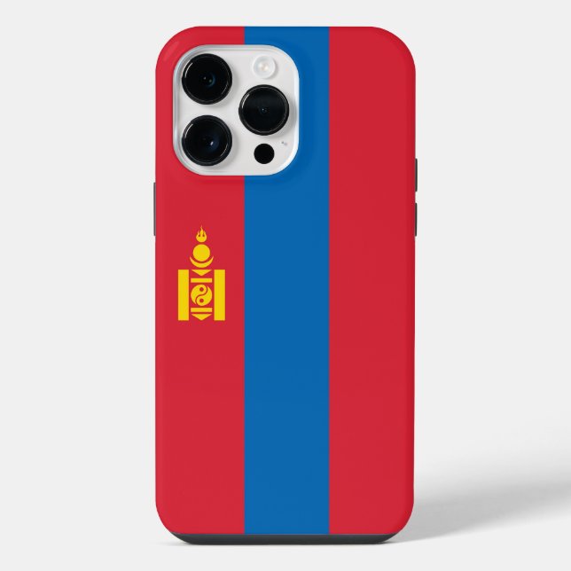 Mongolei-Flagge iPhone 14 Pro Max Hülle (Rückseite)
