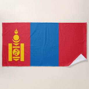 Mongolei-Flagge Strandtuch