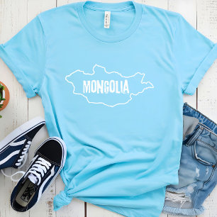 Mongolei - Kontur Mongolische Grenze T-Shirt