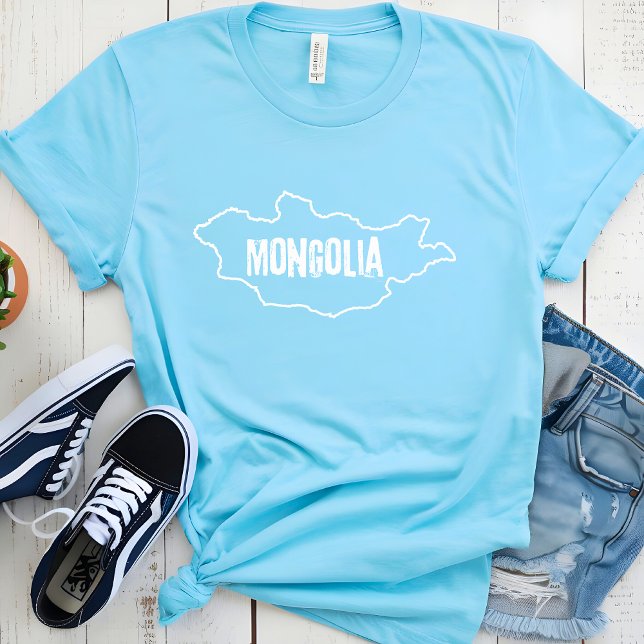 Mongolei - Kontur Mongolische Grenze T-Shirt (Von Creator hochgeladen)